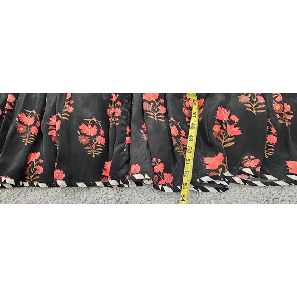 Nikasha Anthropologie Maxi Dress Tiered Floral Boho Maximalist Whimsy Goth Small - Picture 14 of 16